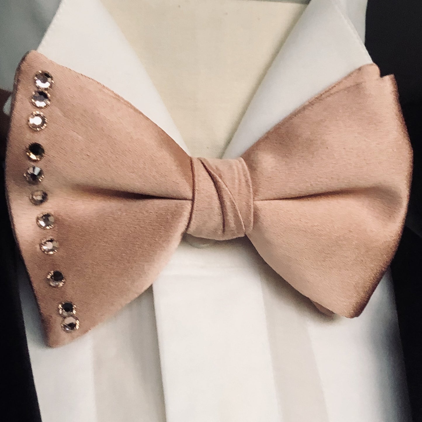 Rose Gold Bowtie with Swarovski Crystals