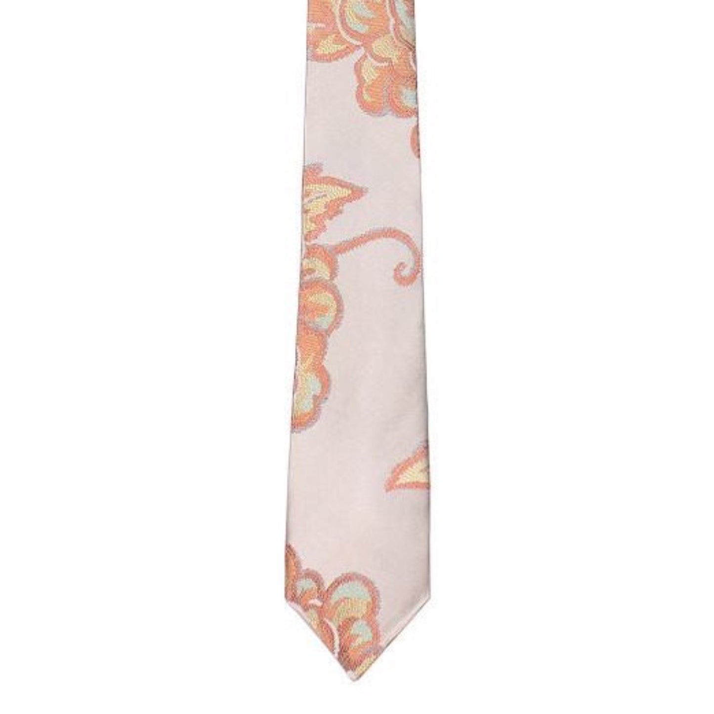 floral beige tie