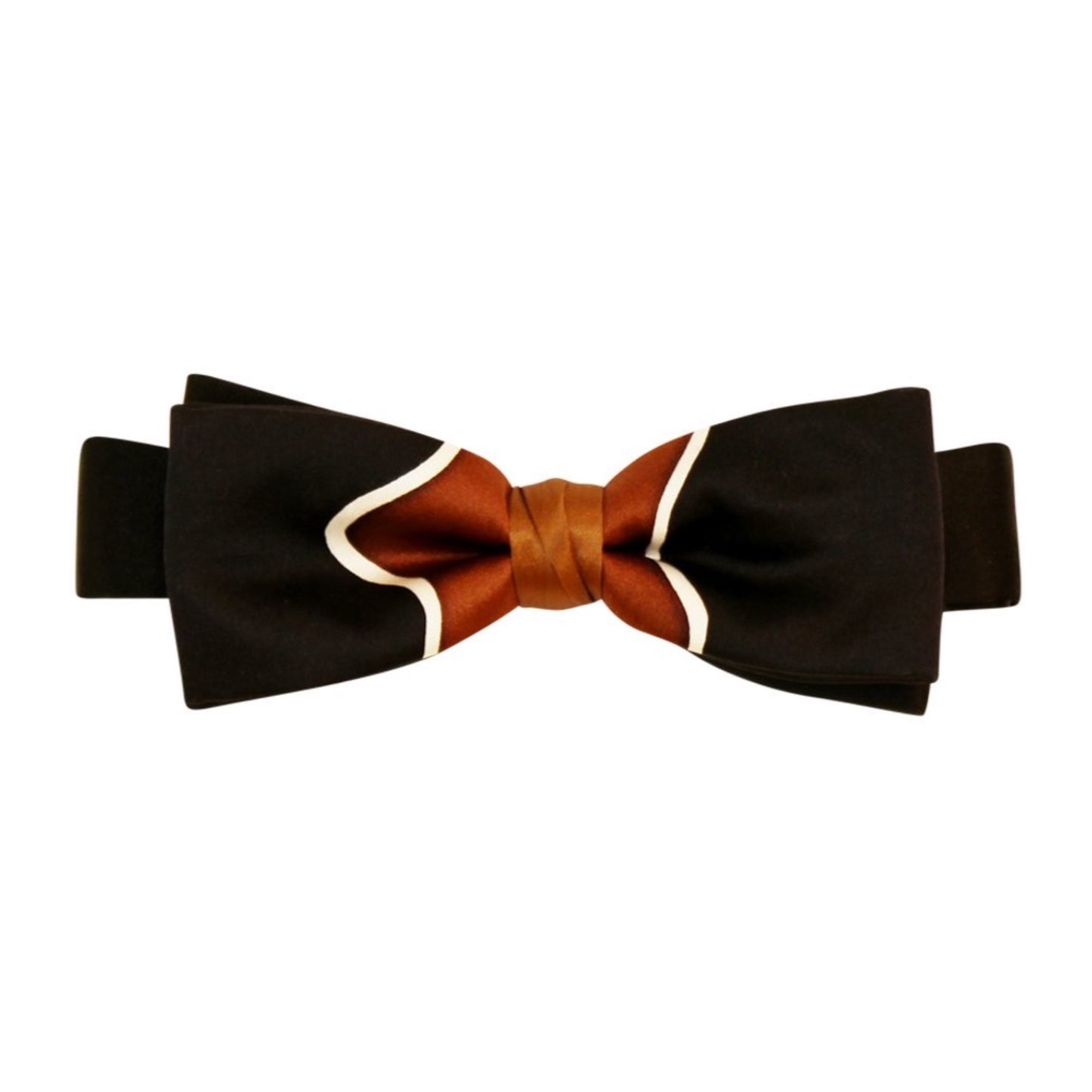 Black White Terra cotta silk pre tie bowtie by German Valdivia