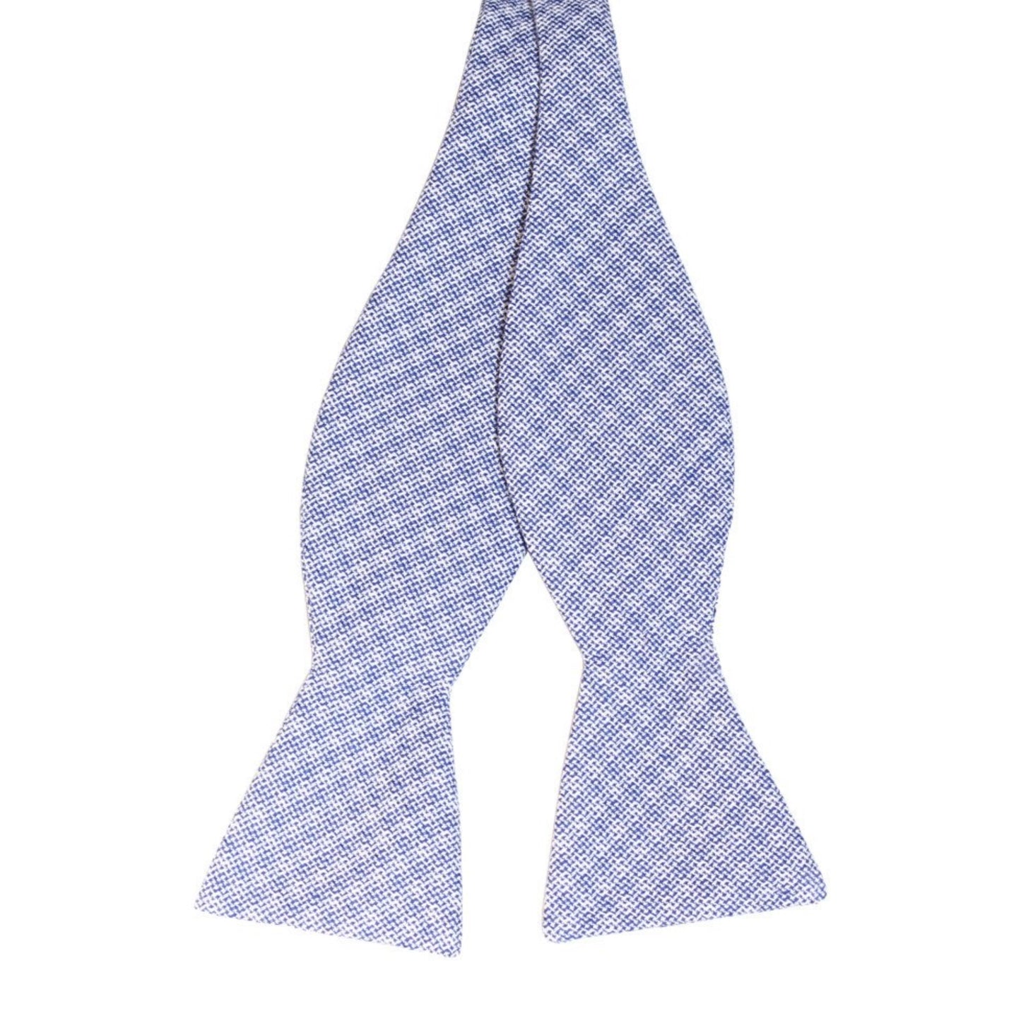 Dusty Blue Plaid cotton Self Tie Bow tie by German Valdivia