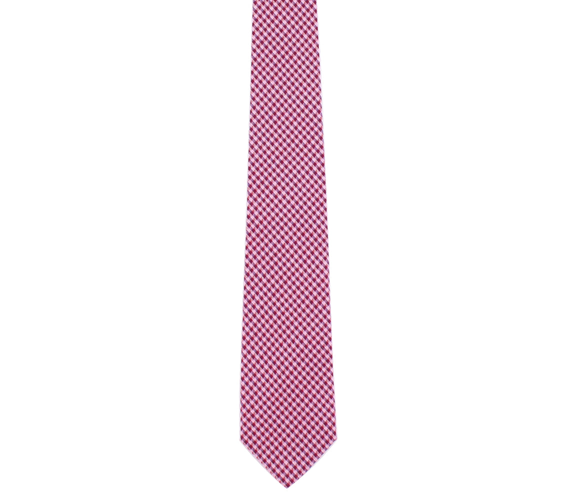 Skinny Red Gingham Tie