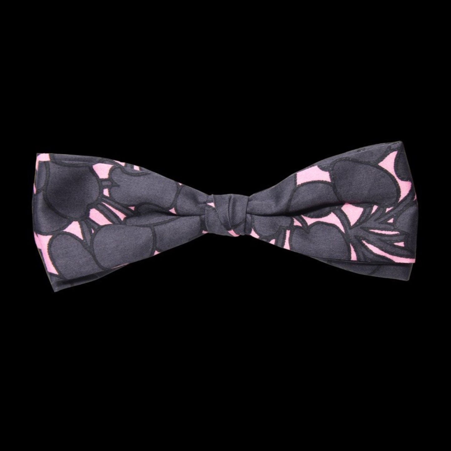 Black and Dusty Rose Cherry pre tied Bowtie by German Valdivia