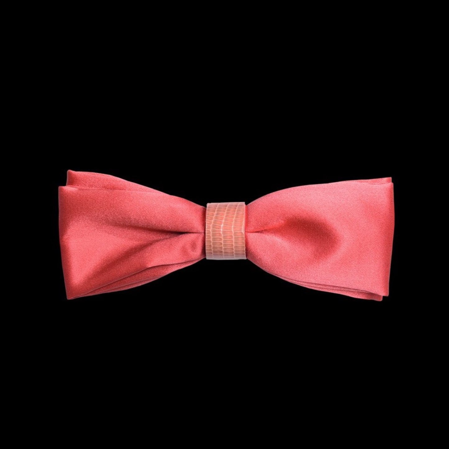 Coral Silk pre tied bow tie by German Valdivia