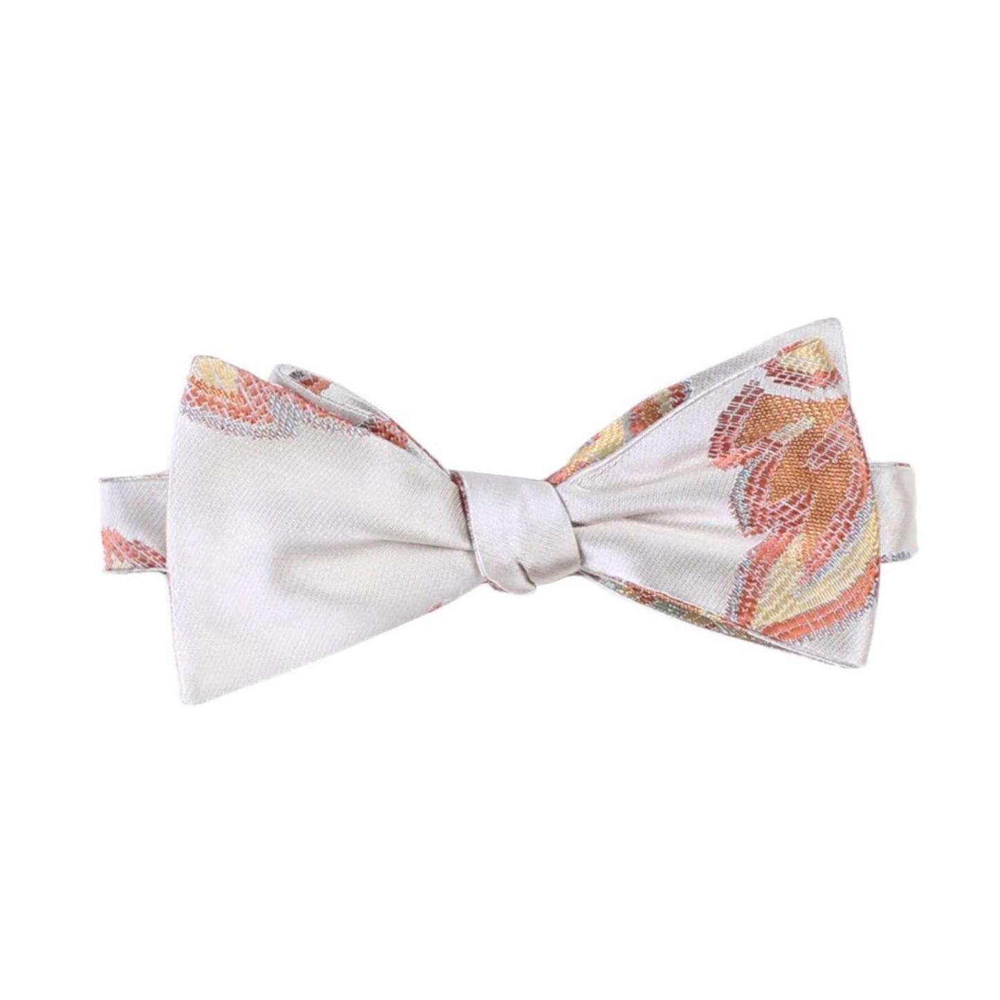floral bow tie beige orange by german valdivia