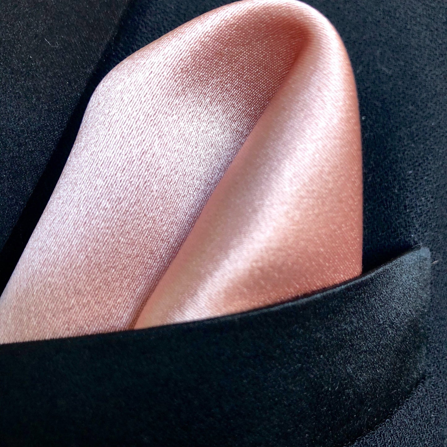 Rose Gold Silk Pocket Square