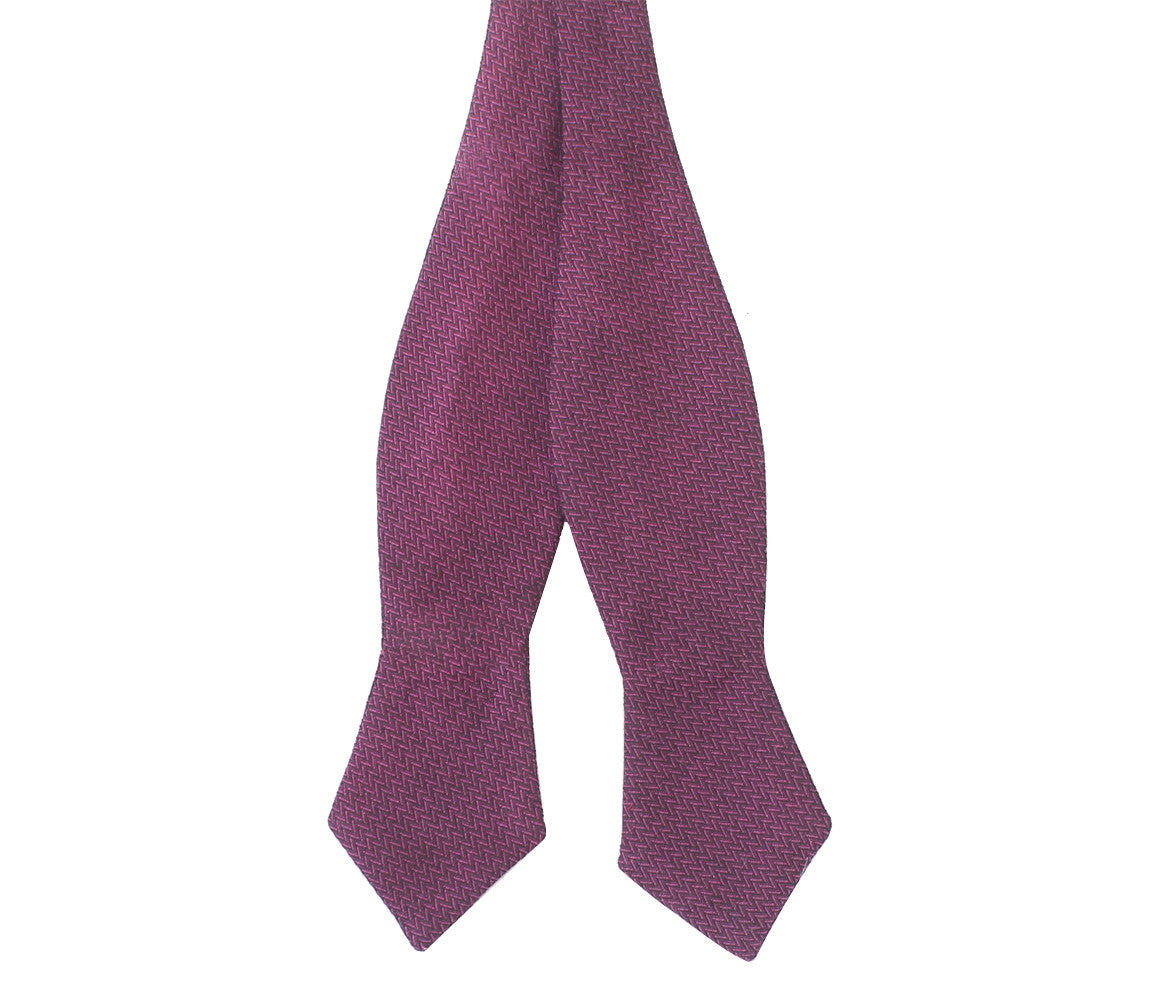 Magenta Diamond Tip Bow Tie