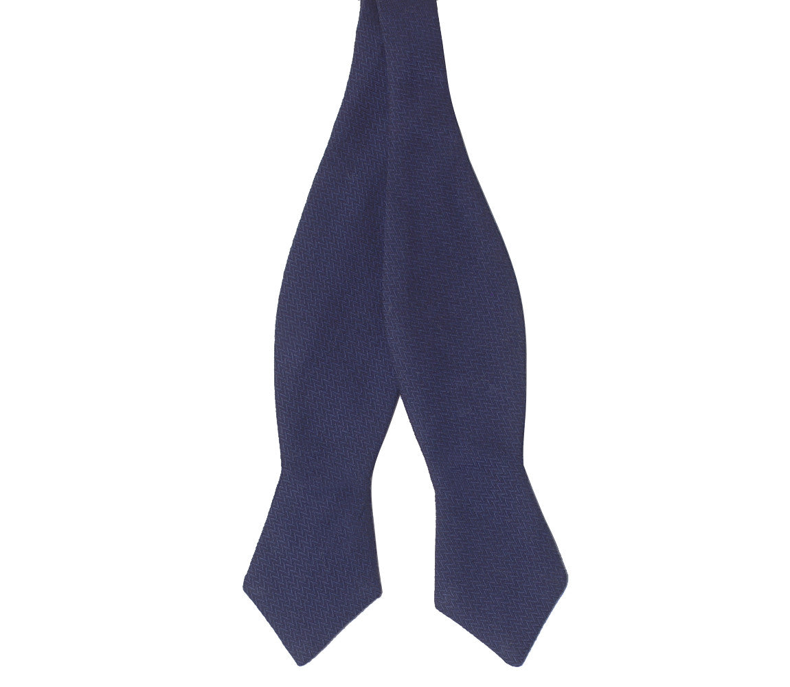 Navy Diamond Tip Bow Tie