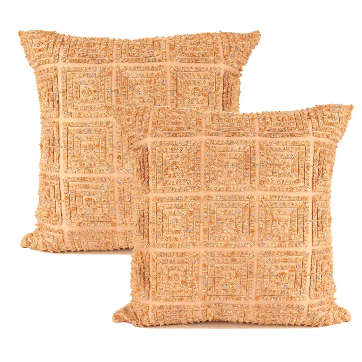 Embroidered French Tulle Decorative Pillow