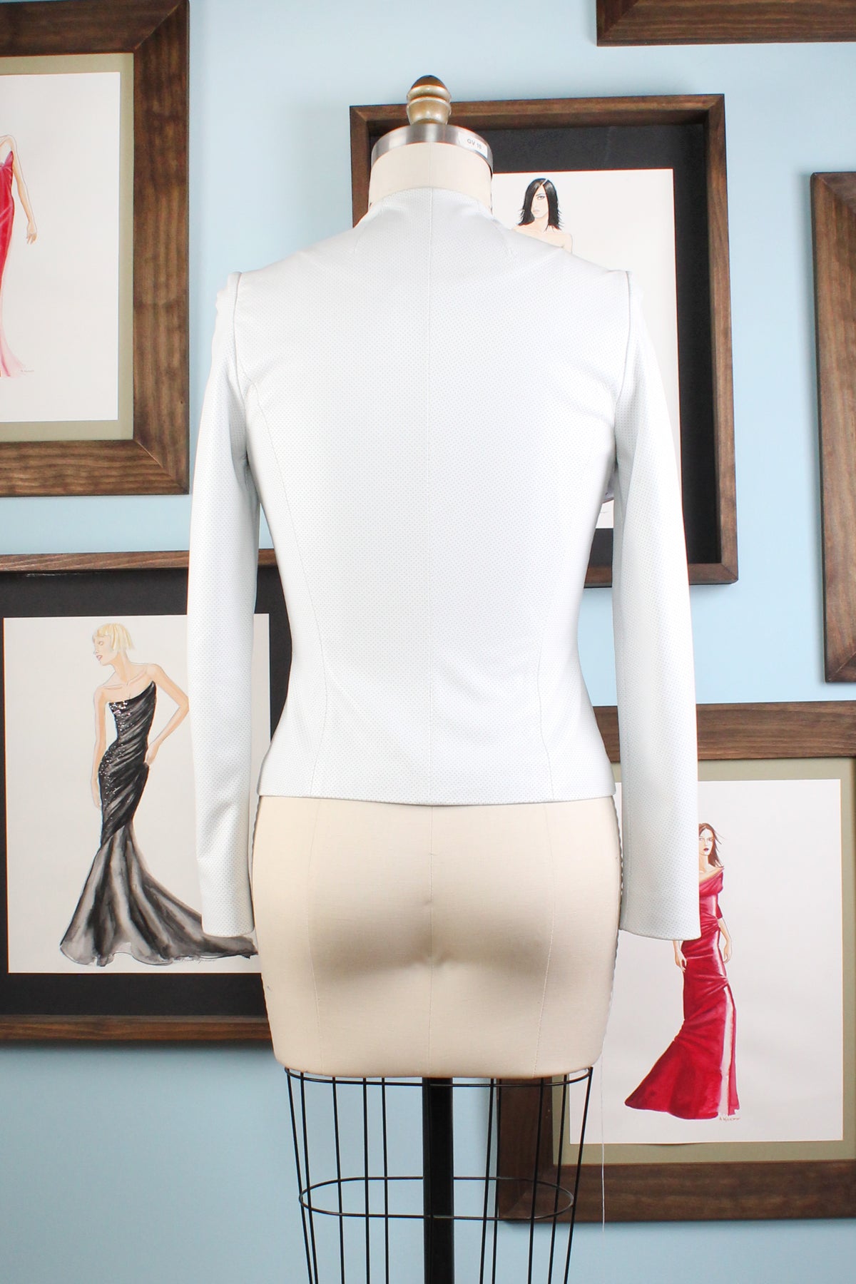 white leather jacket by designer german valdivia