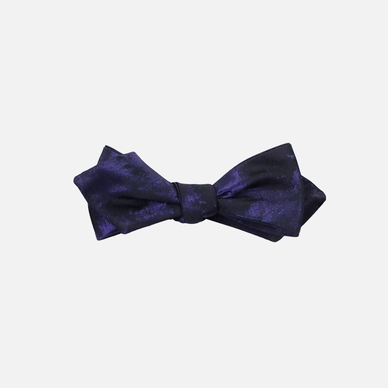 Black Purple Self Tie Diamond Tip  Bowtie by German Valdivia