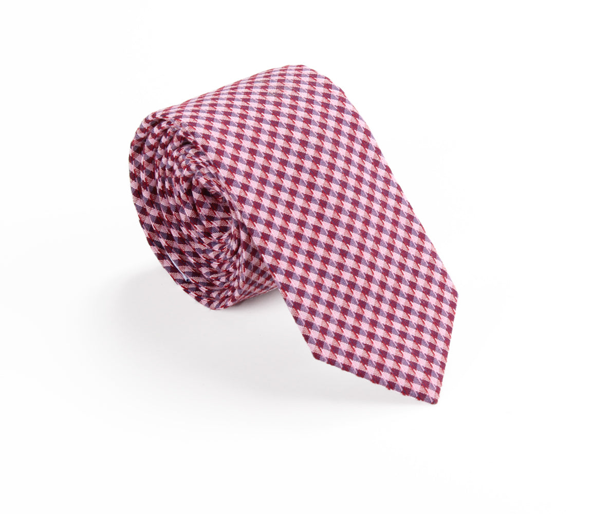 Skinny Red Gingham Tie
