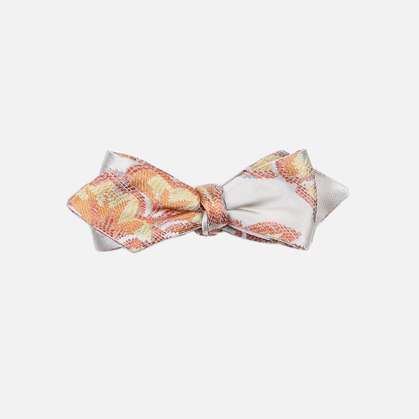 Blush gold pewter Diamond tip Bow tie self tie bow tie by German Valdivia
