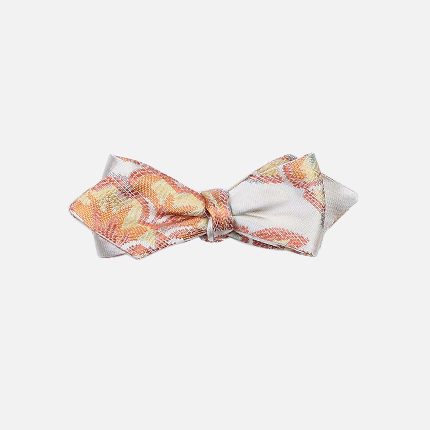 Blush gold pewter Diamond tip Bow tie self tie bow tie by German Valdivia