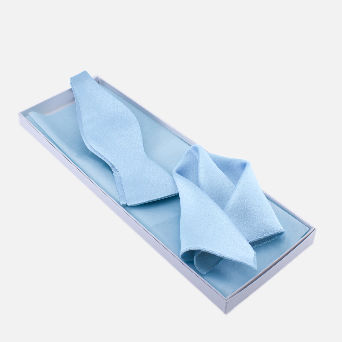 Powder Blue Bow Tie and Pocket Square