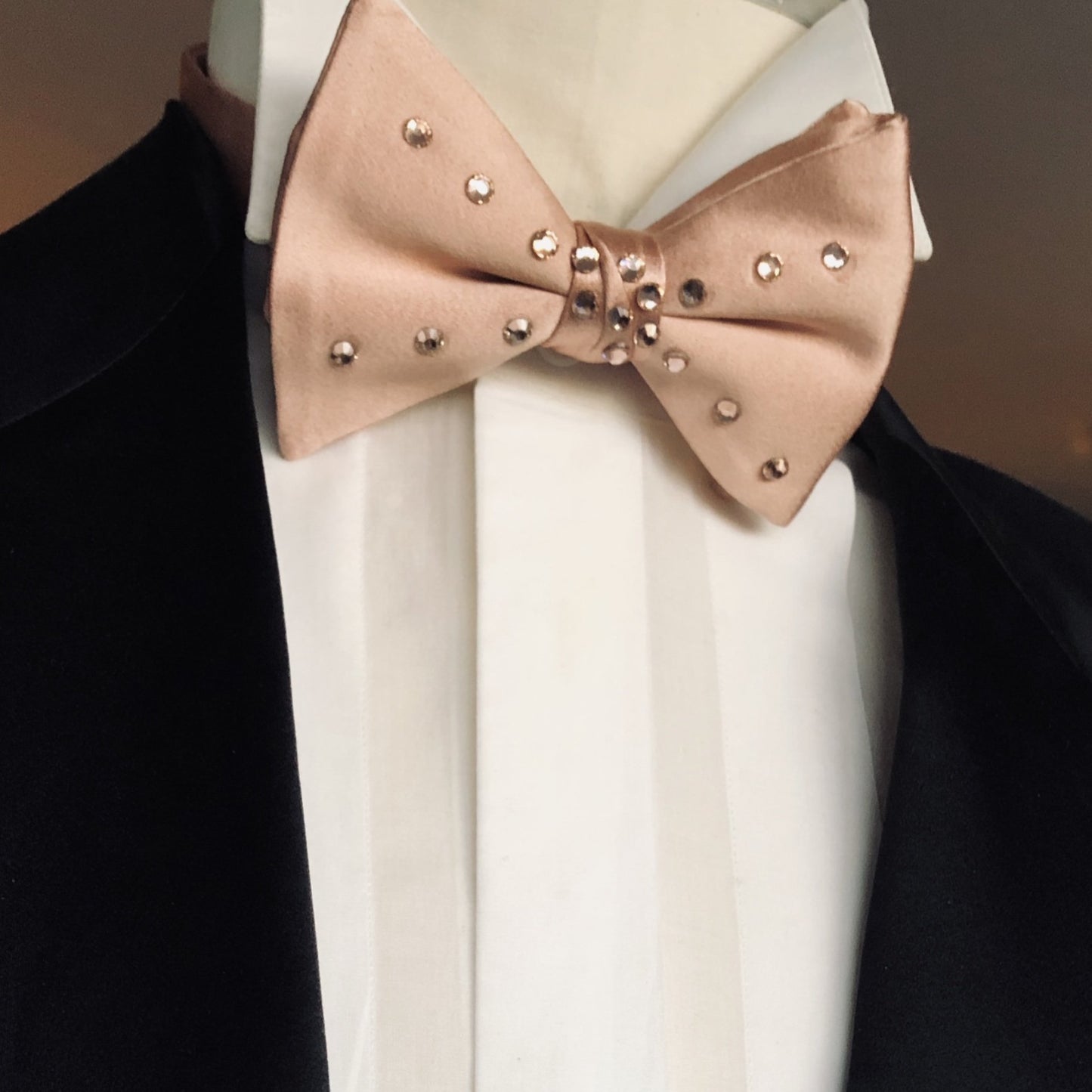 Rose Gold Bowtie with Swarovski Crystals