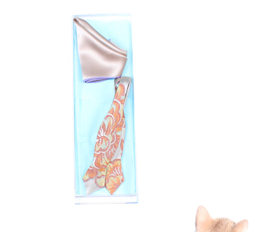 Gift Box Bow Tie and Pocket Square