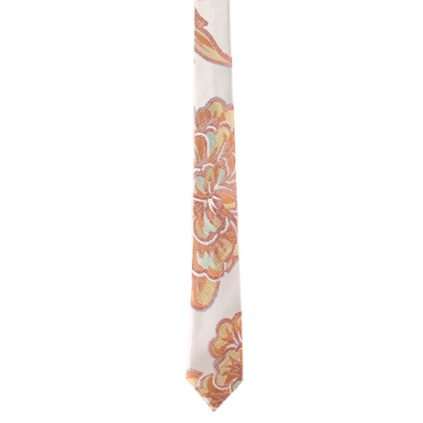 floral aqua gold tie