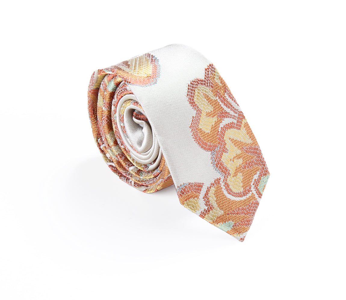 designer floral skinny tie by german valdivia