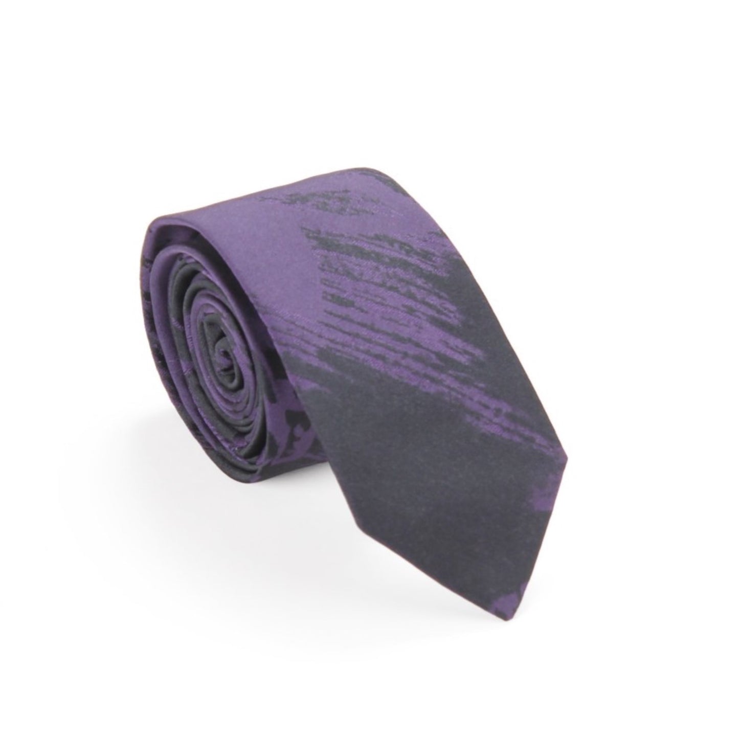 purple black skinny tie by german valdivia
