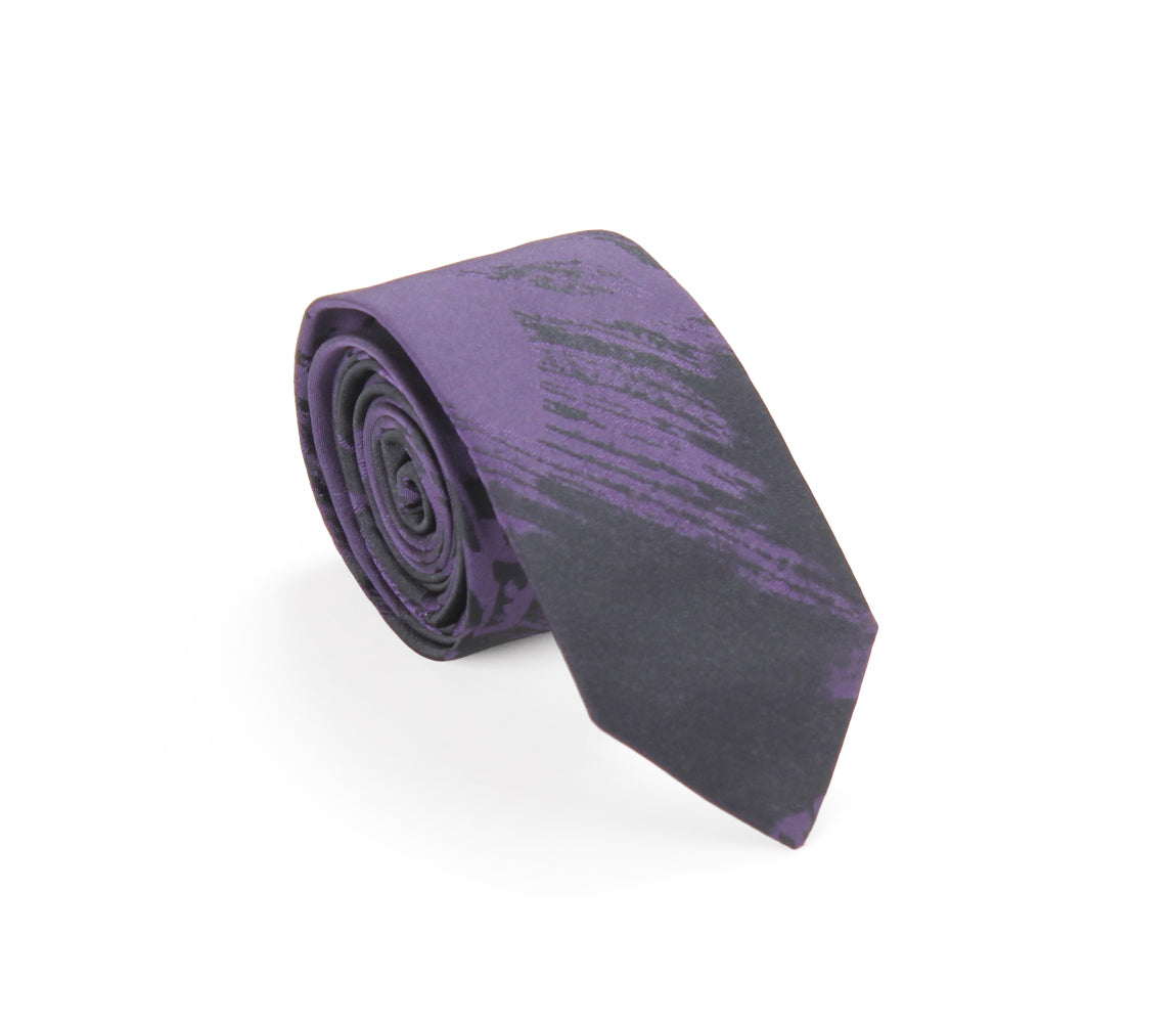 purple black skinny tie by german valdivia