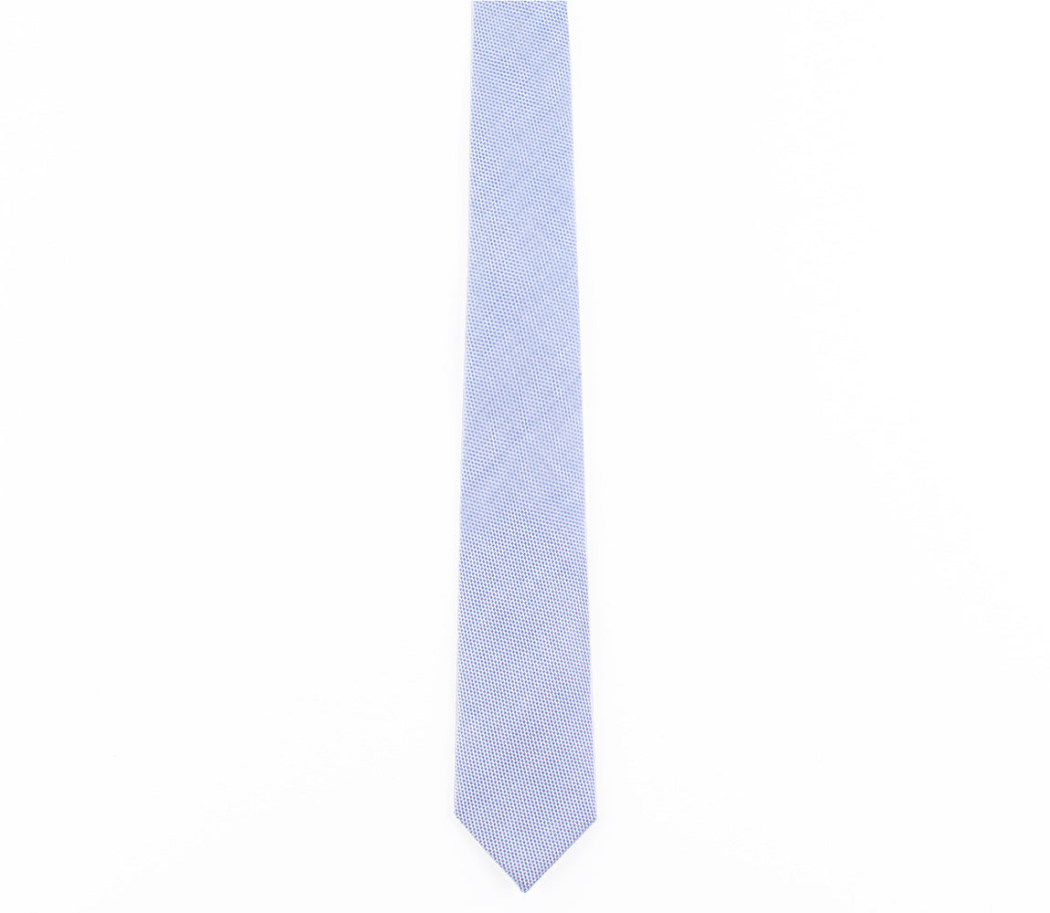 blue pinpoint oxford cotton skinny tie by german valdivia