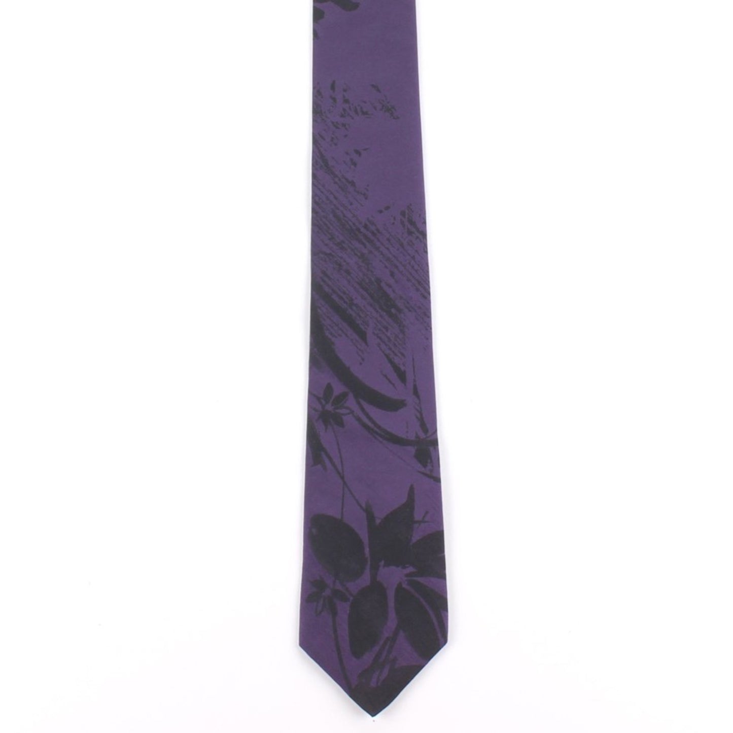 black purple floral classic tie by german valdivia