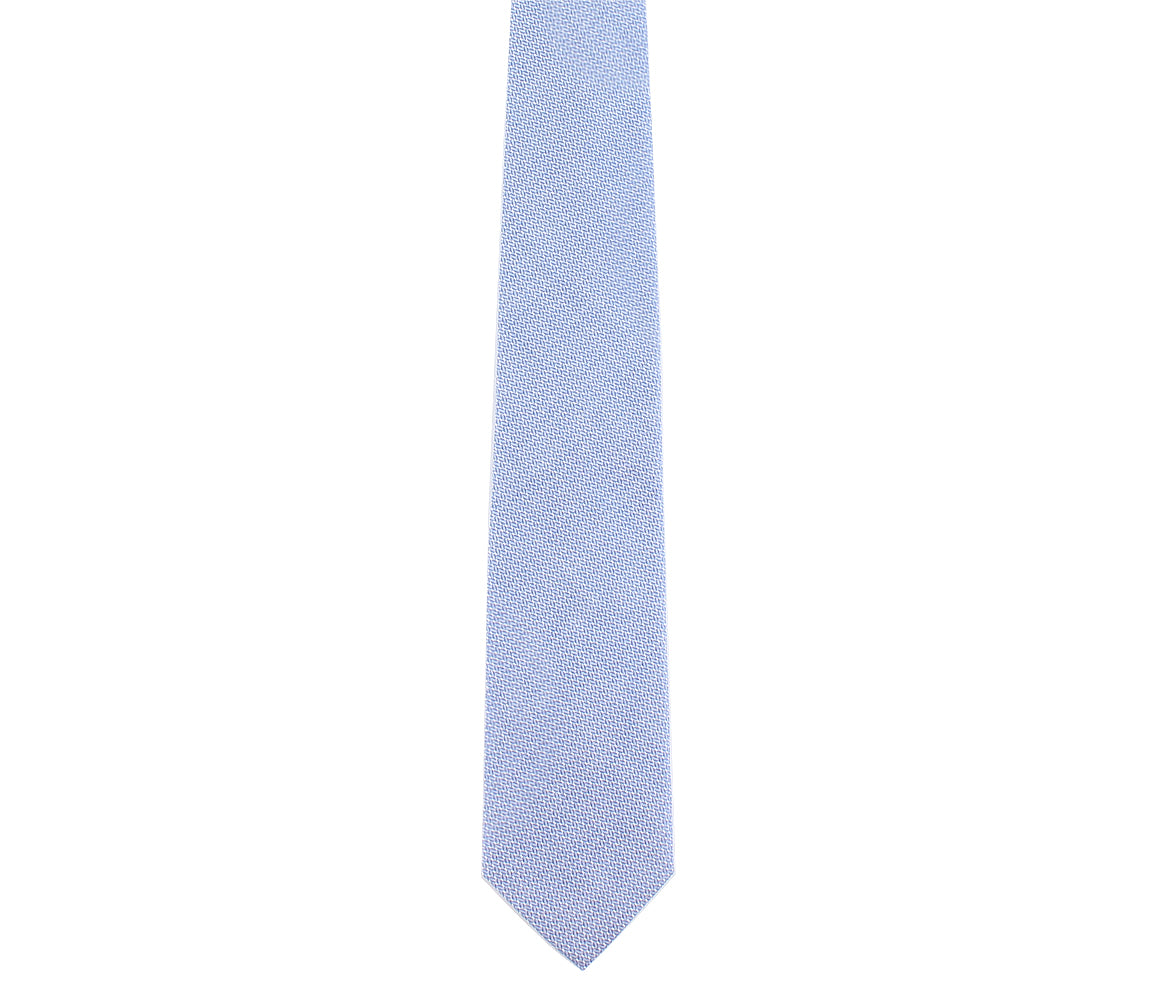 blue woven pattern tie by german valdivia