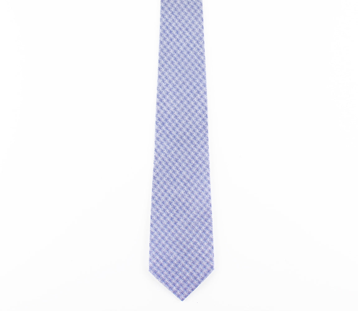 blue white plaid classic cotton tie by german valdivia
