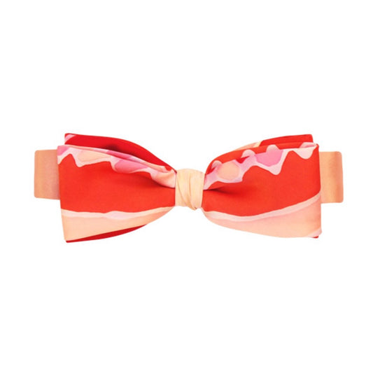 coral dusty rose ivory hand painted pre tied bow tie by German Valdivia