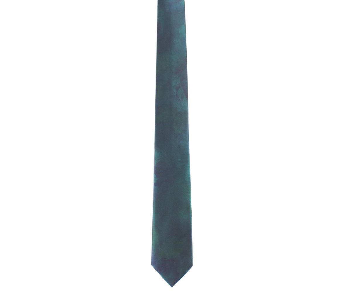 emerald black floral skinny tie by german valdivia