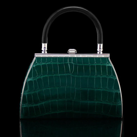 Alligator handbag emerald
