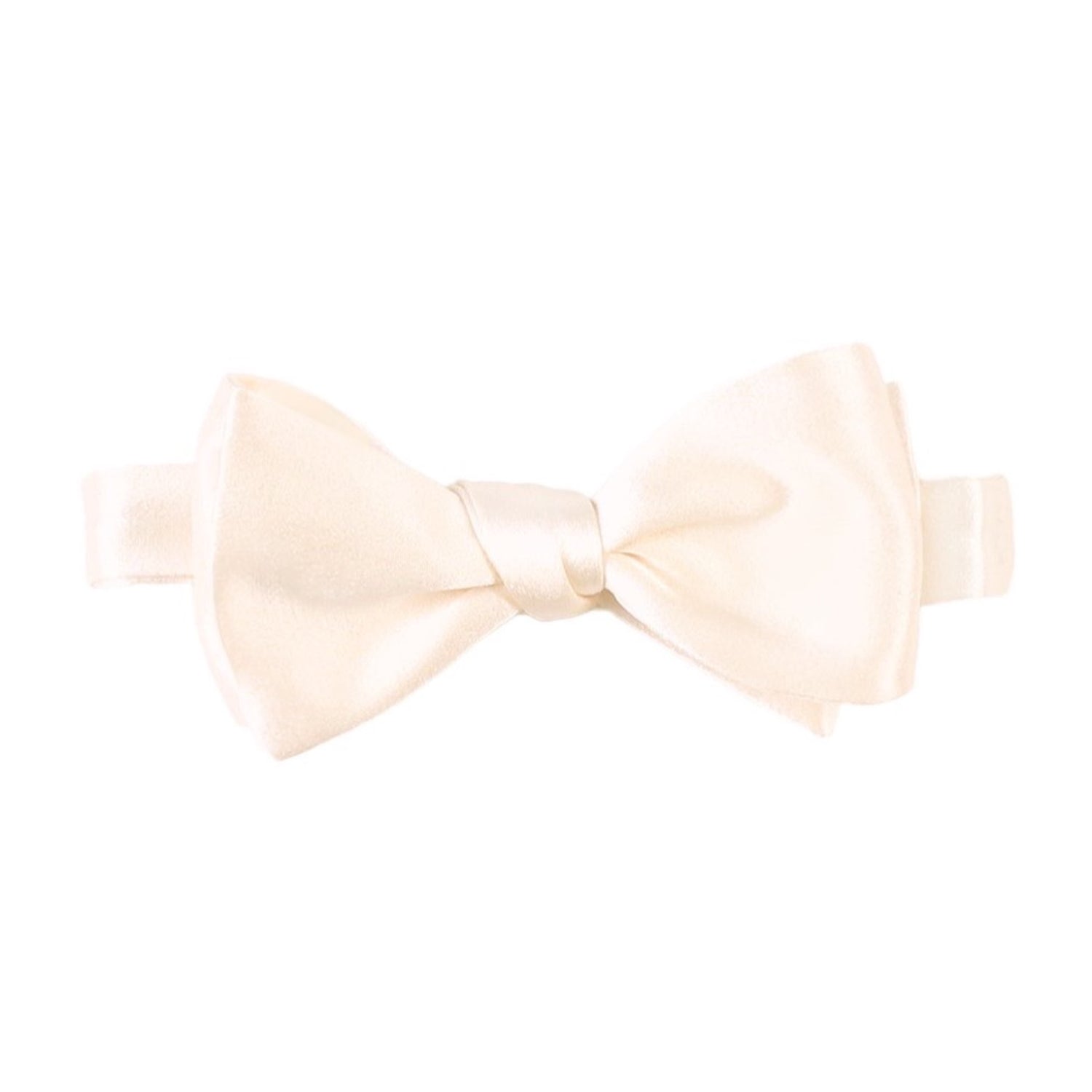 Ivory Silk Self tie Bow Tie