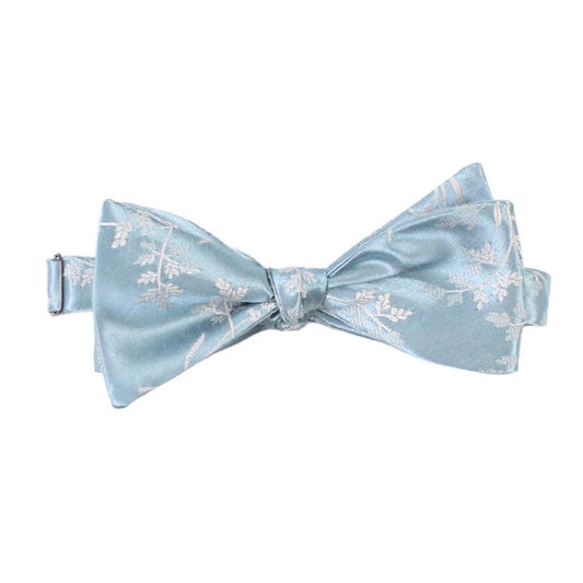 Dusty Blue Floral Self tie bow tie by German Valdivia 