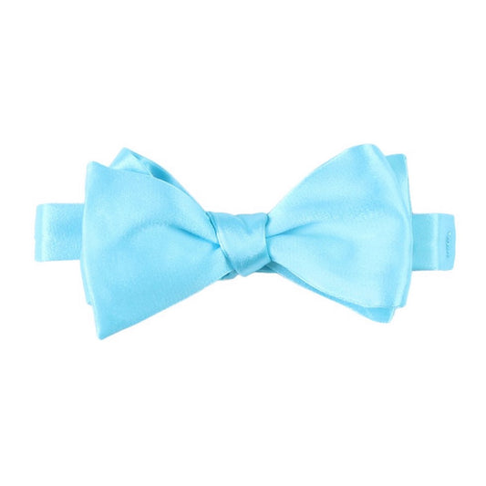 Turquoise silk Self Tie Bow Tie