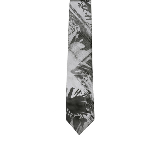 black grey silver classic tie by german valdivia