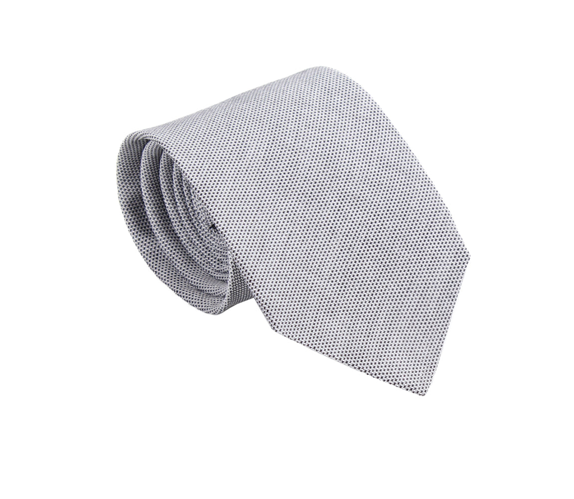 grey pinpoint oxford classic cotton tie by german valdivia