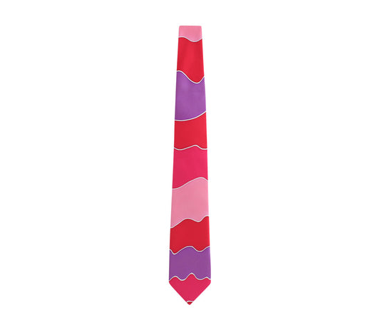 hand painted tie pink red magenta by designer german valdivia