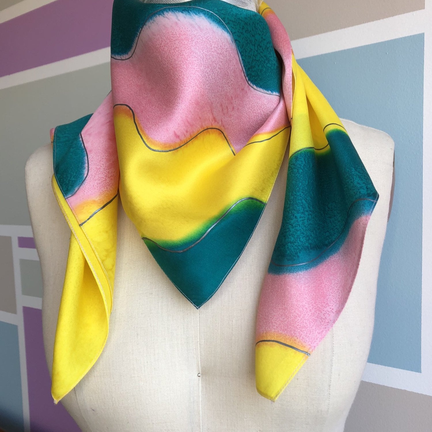 silk scarf by designer German Valdivia 