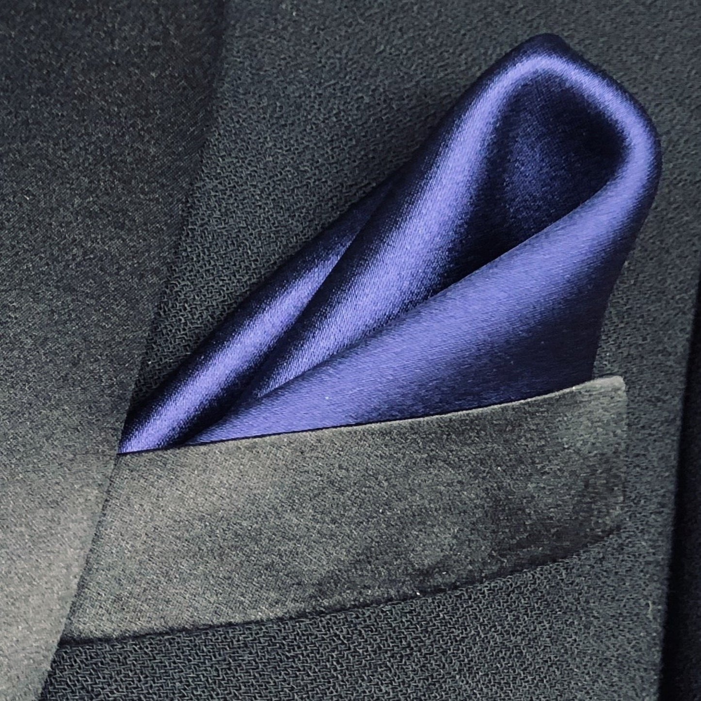 Navy Blue Silk Pocket Square