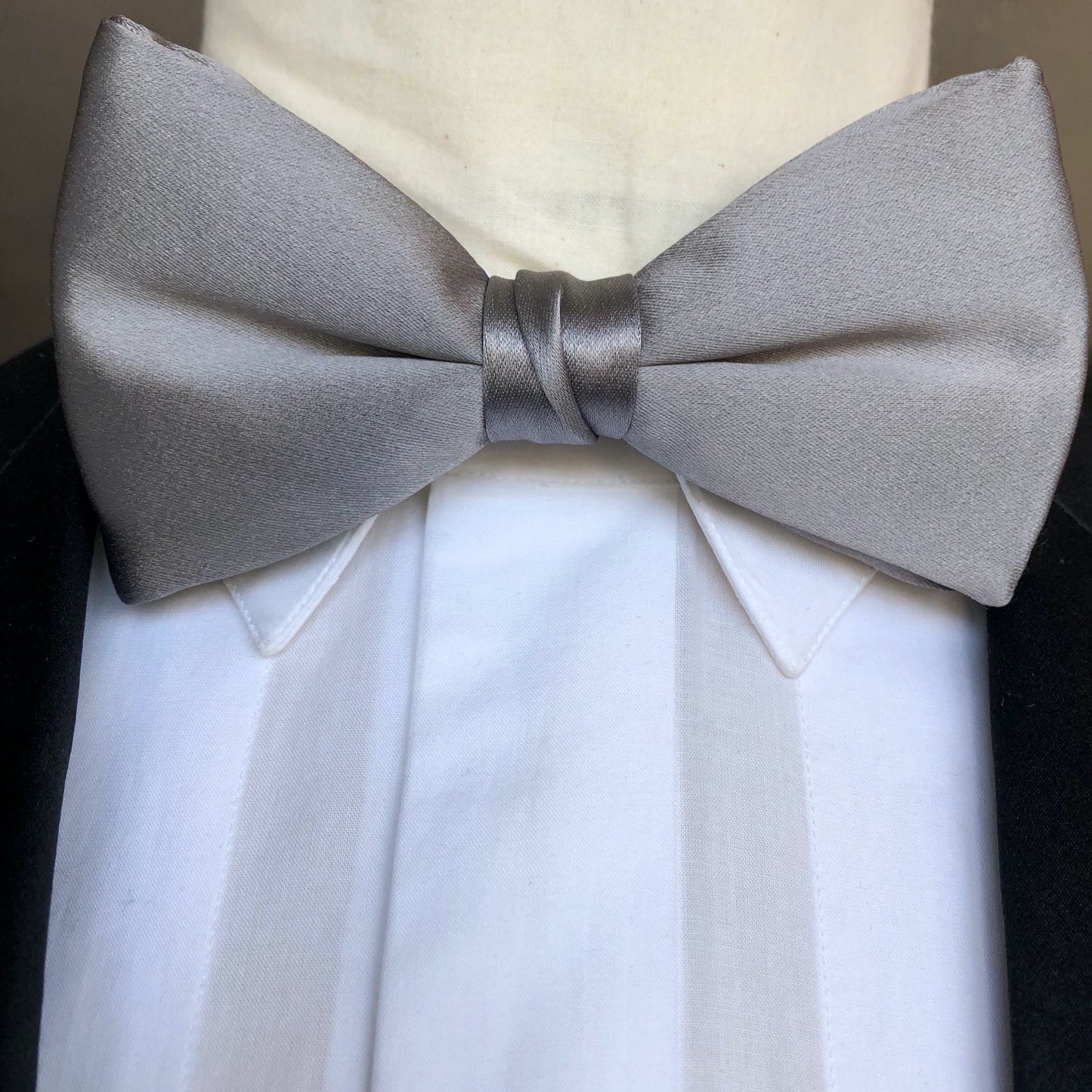 Light Gray silk Bow tie