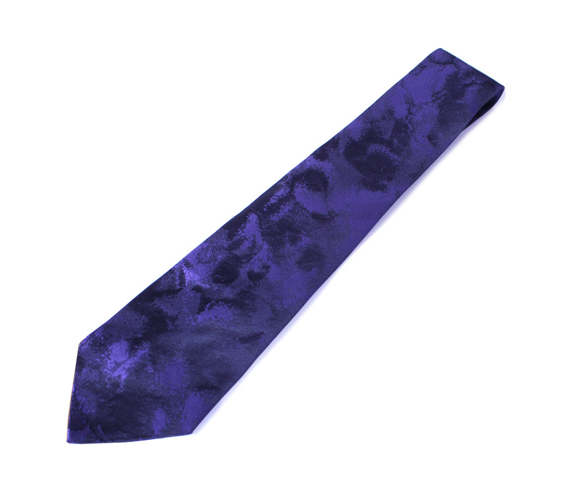 Skinny Purple Black Tie