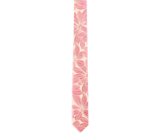 coral floral tie by german valdivia