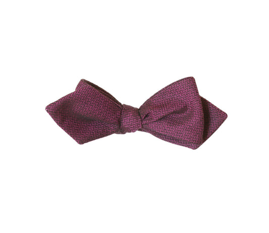 Magenta Diamond Tip Bow Tie