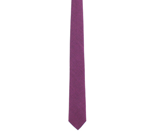 Skinny Magenta Black Zig Zag Tie
