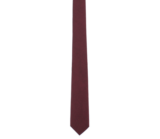 Skinny Maroon Zig Zag Tie