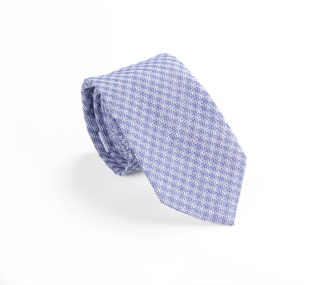 blue white plaid classic tie by german valdivia