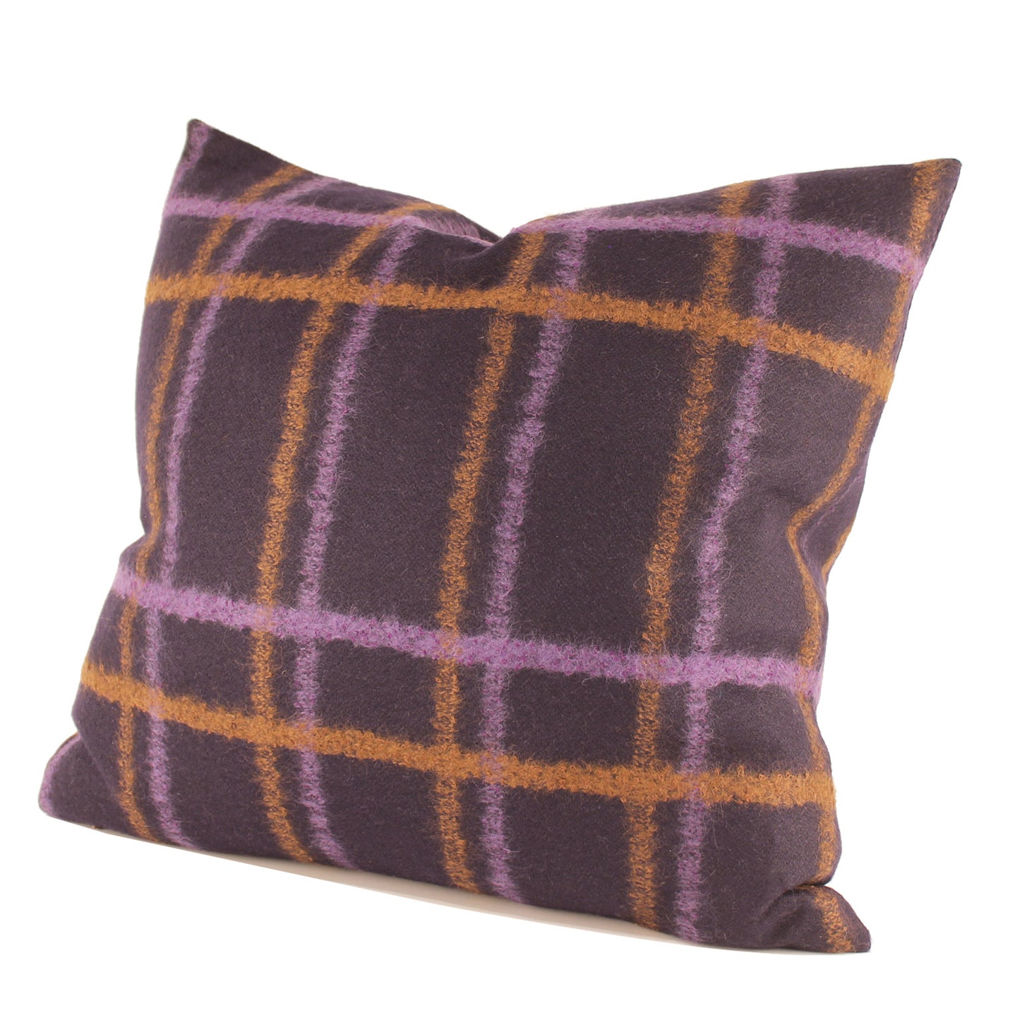 Plaid Wool Decorative Pillow