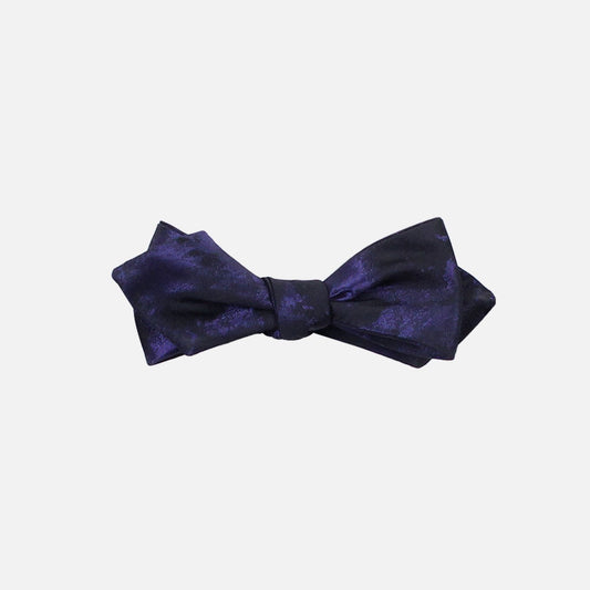 Black Purple Self Tie Diamond Tip  Bowtie by German Valdivia