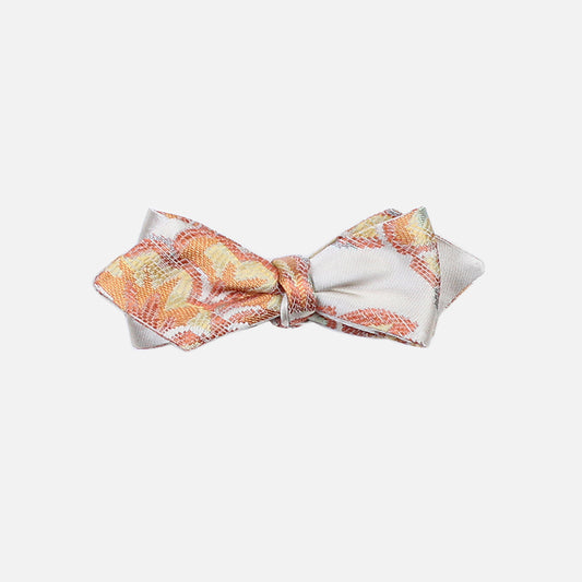 Blush gold pewter Diamond tip Bow tie self tie bow tie by German Valdivia